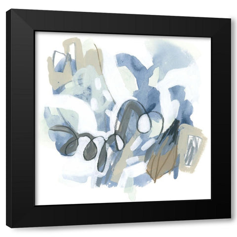 Cord Motion IV Black Modern Wood Framed Art Print with Double Matting by Vess, June Erica