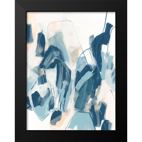 Interlocking Melody II Black Modern Wood Framed Art Print by Vess, June Erica