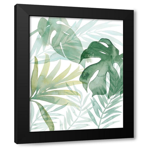 Tropical Whisper II Black Modern Wood Framed Art Print with Double Matting by Popp, Grace