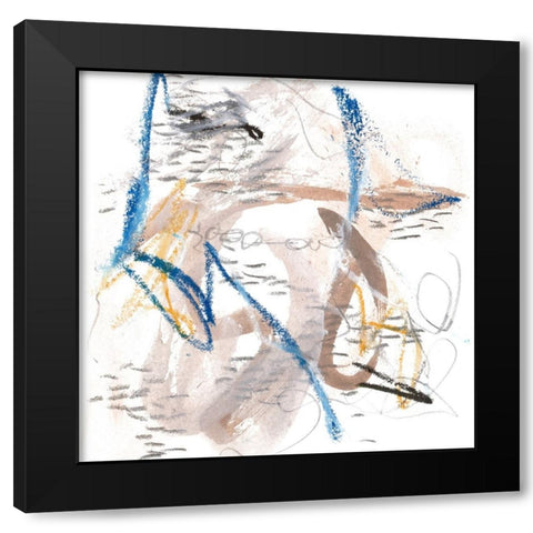 Tiger Tail II Black Modern Wood Framed Art Print with Double Matting by Wang, Melissa