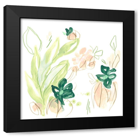 Tropical Inspiration II Black Modern Wood Framed Art Print by Vess, June Erica