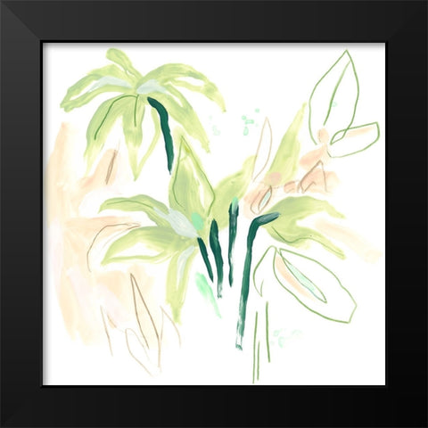 Tropical Inspiration III Black Modern Wood Framed Art Print by Vess, June Erica