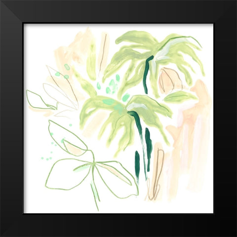 Tropical Inspiration IV Black Modern Wood Framed Art Print by Vess, June Erica