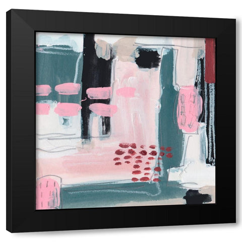 Pink Fantasia VI Black Modern Wood Framed Art Print by Wang, Melissa