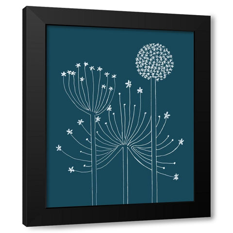 Graphic Alliums II Black Modern Wood Framed Art Print with Double Matting by Longley, Alicia