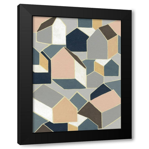Dream House II Black Modern Wood Framed Art Print by Galapon, Nikki