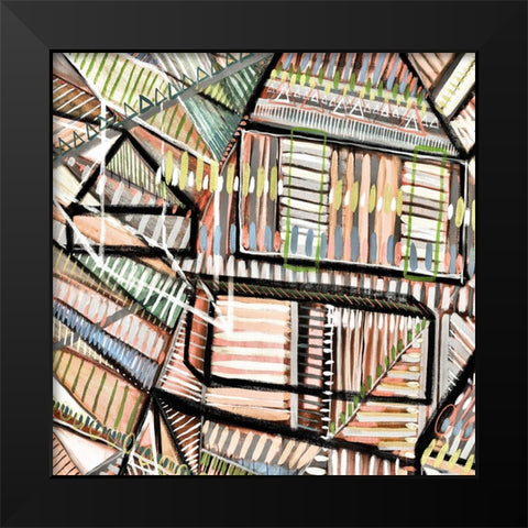 Construct II Black Modern Wood Framed Art Print by Galapon, Nikki