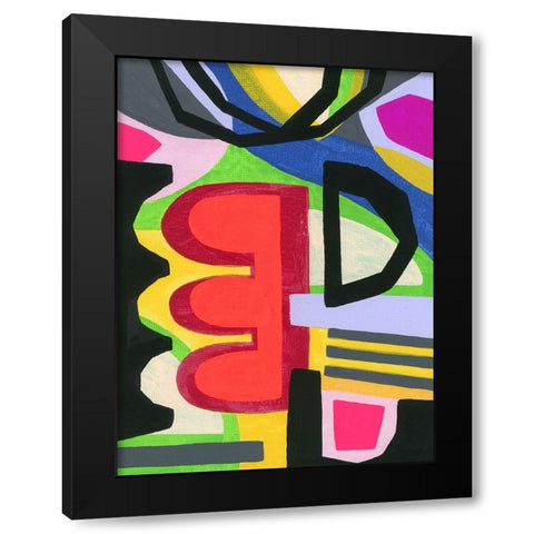 Bold Shape Shift I Black Modern Wood Framed Art Print by Galapon, Nikki