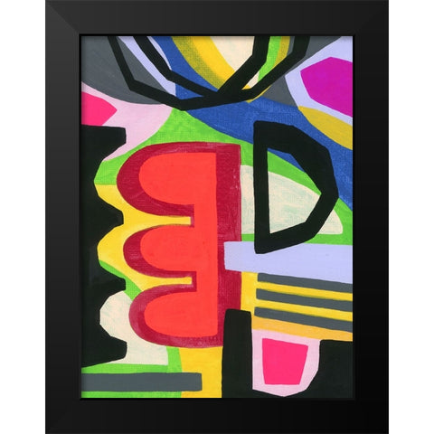 Bold Shape Shift I Black Modern Wood Framed Art Print by Galapon, Nikki