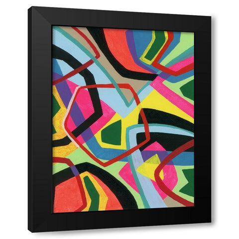 Bold Shape Shift II Black Modern Wood Framed Art Print with Double Matting by Galapon, Nikki