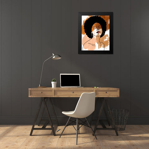 Phenomal Women I Black Modern Wood Framed Art Print by Saunders, Alonzo
