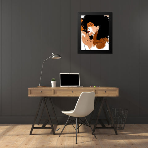 Phenomal Women II Black Modern Wood Framed Art Print by Saunders, Alonzo