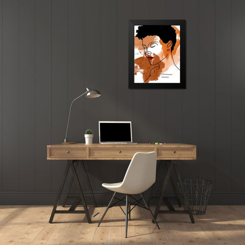 Phenomal Women III Black Modern Wood Framed Art Print by Saunders, Alonzo