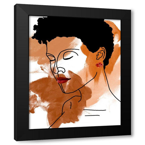 Phenomal Women III Black Modern Wood Framed Art Print by Saunders, Alonzo