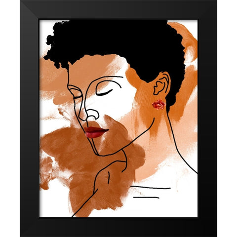 Phenomal Women III Black Modern Wood Framed Art Print by Saunders, Alonzo