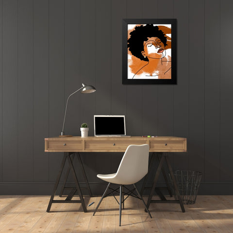 Phenomal Women IV Black Modern Wood Framed Art Print by Saunders, Alonzo