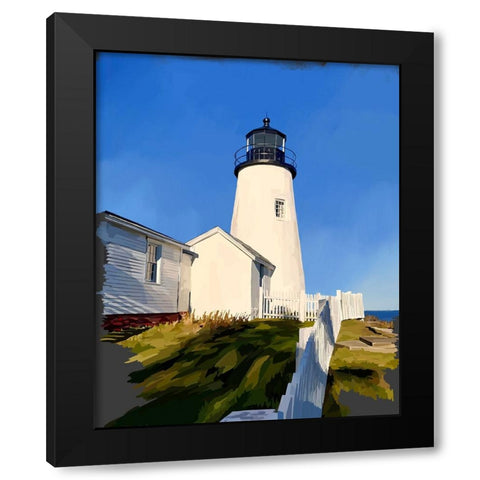 Maine Lighthouses II Black Modern Wood Framed Art Print by Kalina, Emily