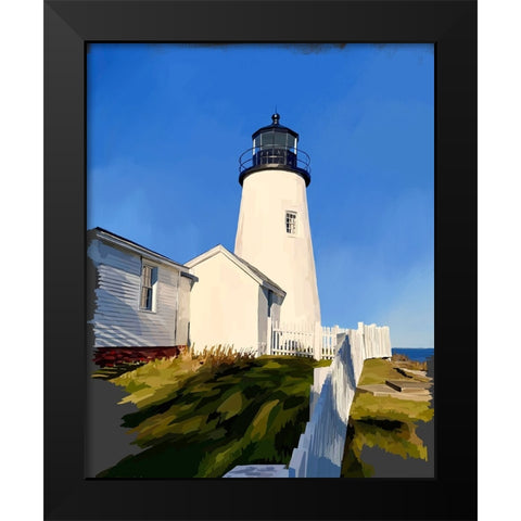 Maine Lighthouses II Black Modern Wood Framed Art Print by Kalina, Emily