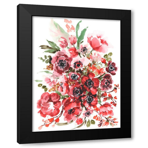 Icelandic Poppies II Black Modern Wood Framed Art Print by Zwara, Ania