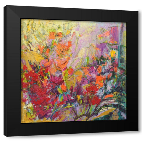 Blooming Heart I Black Modern Wood Framed Art Print by Fagan, Dorothy