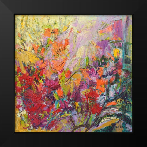 Blooming Heart I Black Modern Wood Framed Art Print by Fagan, Dorothy