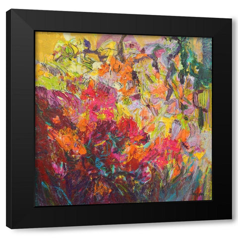Blooming Heart II Black Modern Wood Framed Art Print by Fagan, Dorothy