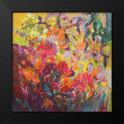 Blooming Heart II Black Modern Wood Framed Art Print by Fagan, Dorothy