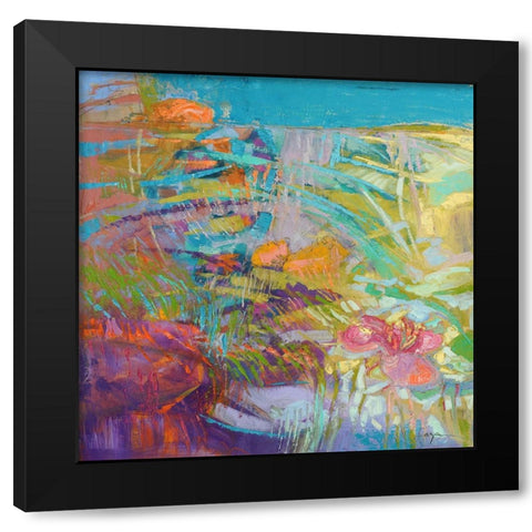 Blooming Heart III Black Modern Wood Framed Art Print by Fagan, Dorothy