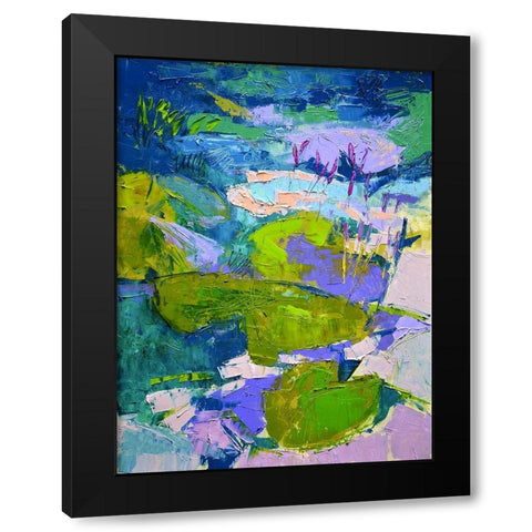 Glitter Me Happy I Black Modern Wood Framed Art Print by Fagan, Dorothy