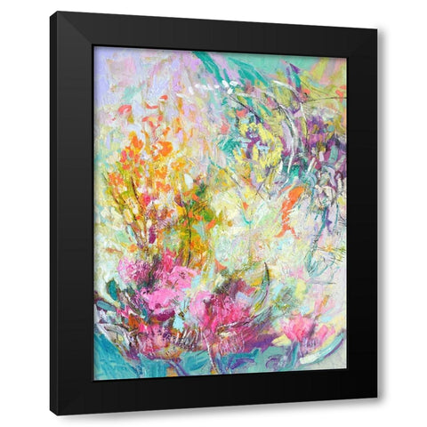 Graces Panel I Black Modern Wood Framed Art Print by Fagan, Dorothy