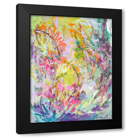 Graces Panel II Black Modern Wood Framed Art Print with Double Matting by Fagan, Dorothy