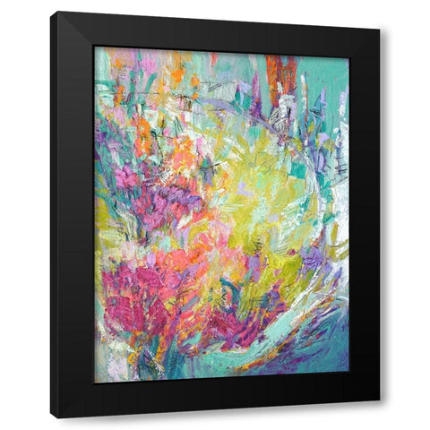 Graces Panel III Black Modern Wood Framed Art Print with Double Matting by Fagan, Dorothy