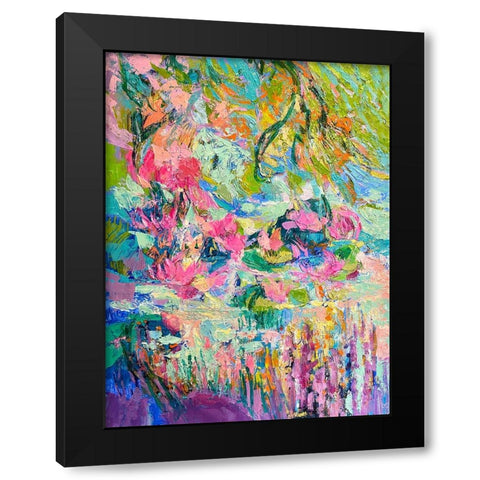Hot Pink Goddess II Black Modern Wood Framed Art Print by Fagan, Dorothy