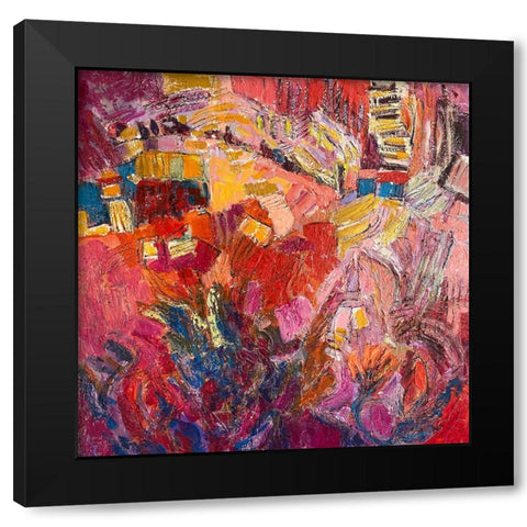 Splendid Garden I Black Modern Wood Framed Art Print by Fagan, Dorothy
