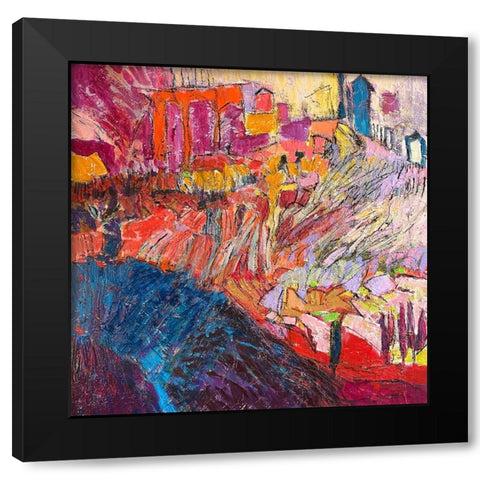 Splendid Garden III Black Modern Wood Framed Art Print with Double Matting by Fagan, Dorothy