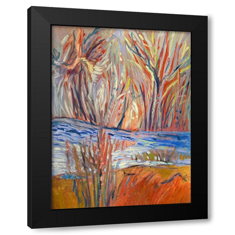 Cadmium Winter Solstice I Black Modern Wood Framed Art Print by Fagan, Dorothy