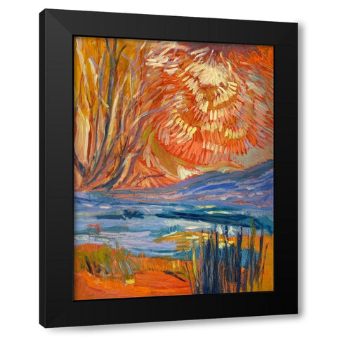 Cadmium Winter Solstice II Black Modern Wood Framed Art Print with Double Matting by Fagan, Dorothy