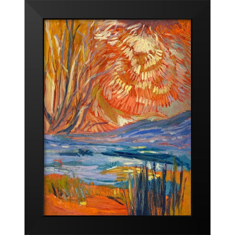 Cadmium Winter Solstice II Black Modern Wood Framed Art Print by Fagan, Dorothy