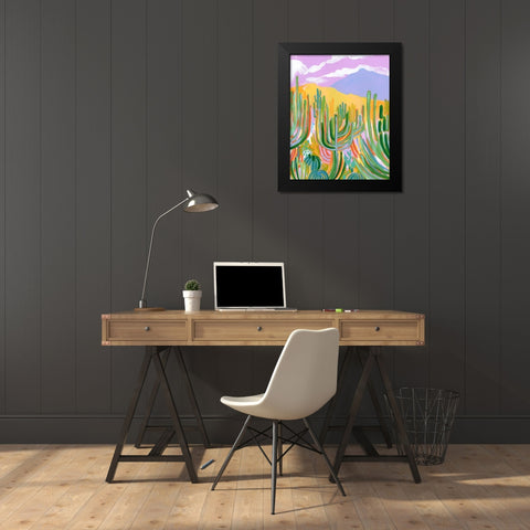 Lavender Desert I Black Modern Wood Framed Art Print by Marr, Laura