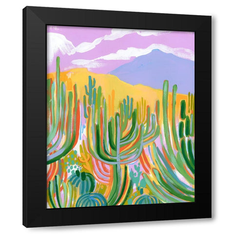 Lavender Desert I Black Modern Wood Framed Art Print by Marr, Laura