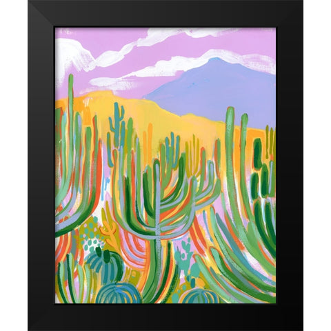 Lavender Desert I Black Modern Wood Framed Art Print by Marr, Laura