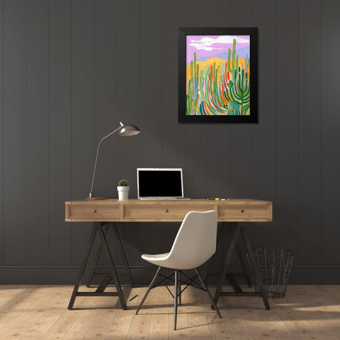 Lavender Desert II Black Modern Wood Framed Art Print by Marr, Laura