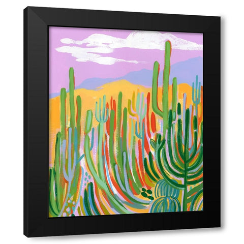 Lavender Desert II Black Modern Wood Framed Art Print by Marr, Laura