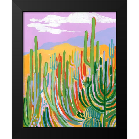 Lavender Desert II Black Modern Wood Framed Art Print by Marr, Laura