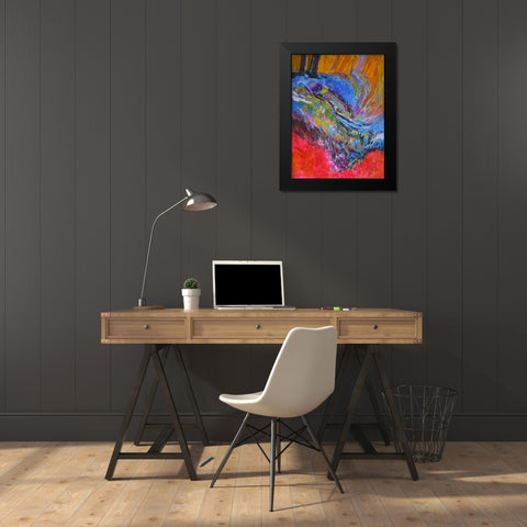 Vibrant Flow II Black Modern Wood Framed Art Print by Fagan, Dorothy