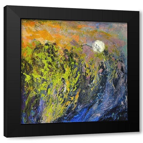 Marsh II Moonrise Black Modern Wood Framed Art Print by Fagan, Dorothy