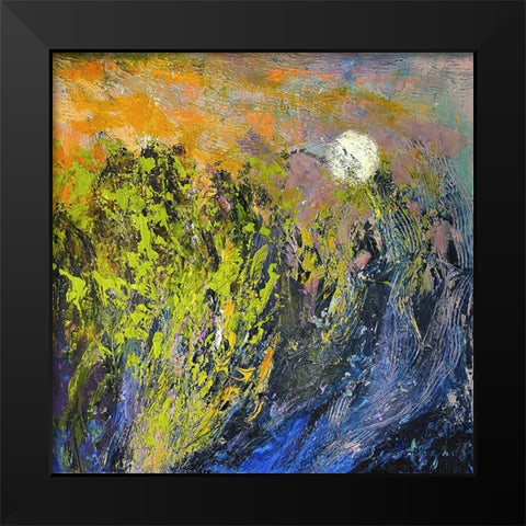 Marsh II Moonrise Black Modern Wood Framed Art Print by Fagan, Dorothy