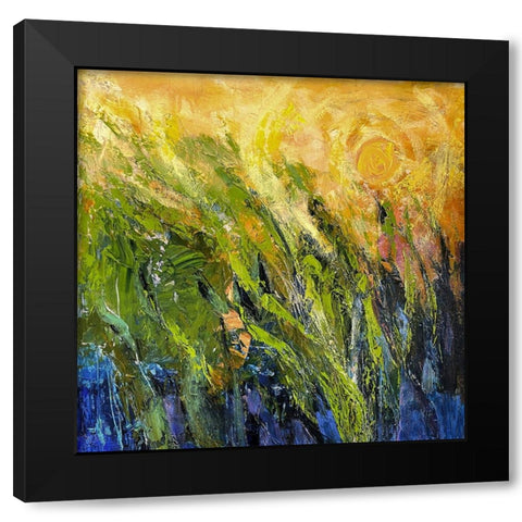 Marsh III Sunrise Black Modern Wood Framed Art Print by Fagan, Dorothy