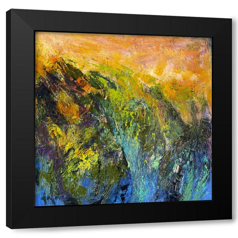 Marsh IV Sunset Black Modern Wood Framed Art Print with Double Matting by Fagan, Dorothy