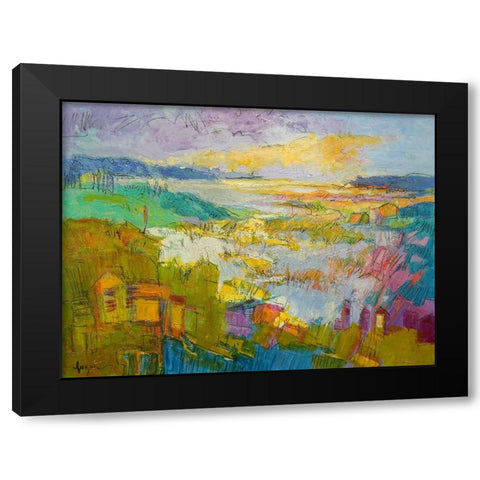 Diamond Girl Dances Black Modern Wood Framed Art Print with Double Matting by Fagan, Dorothy